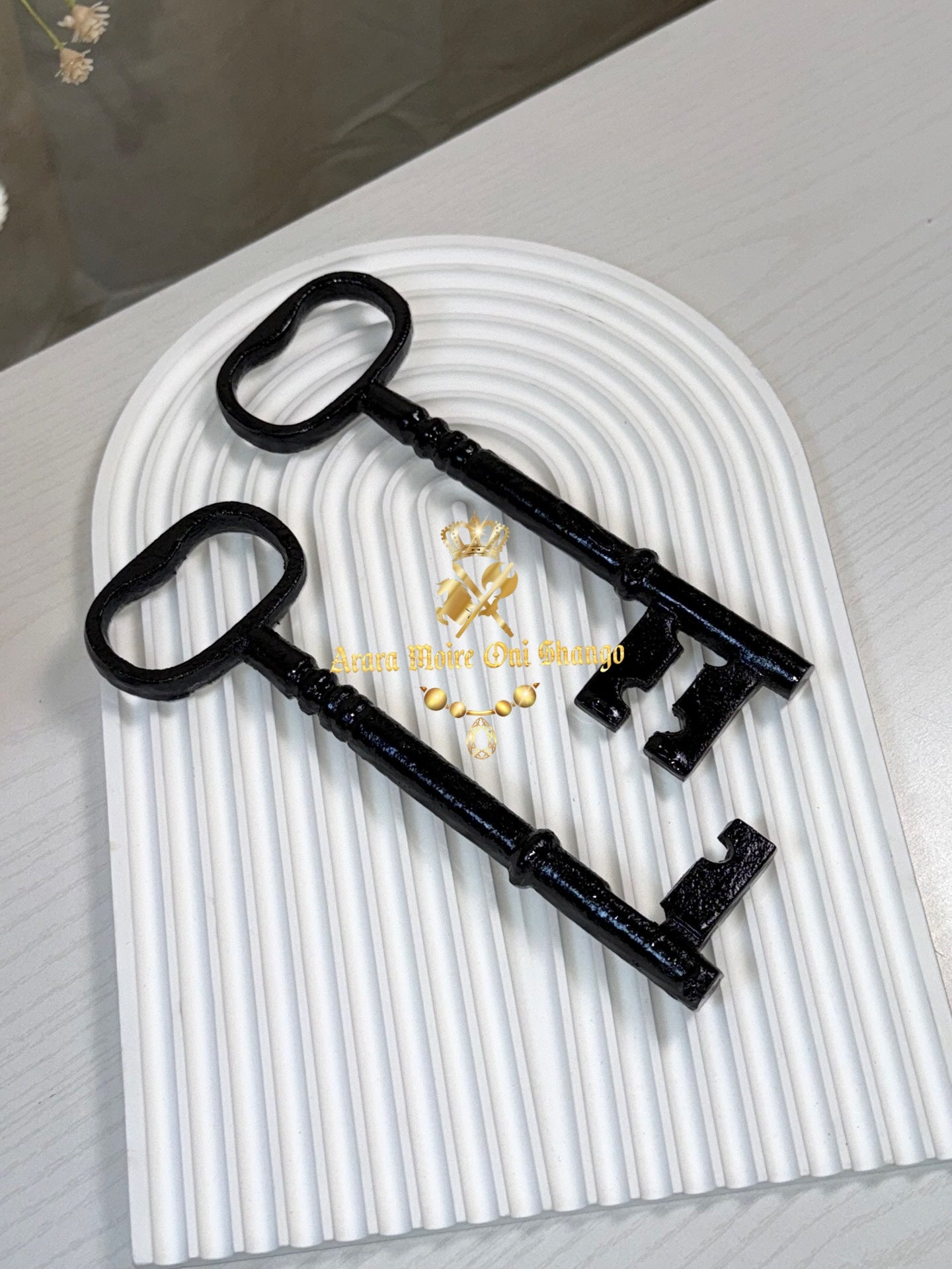 Llave hembra y llave Macho. Santería, Palo Monte. 2 piezas
