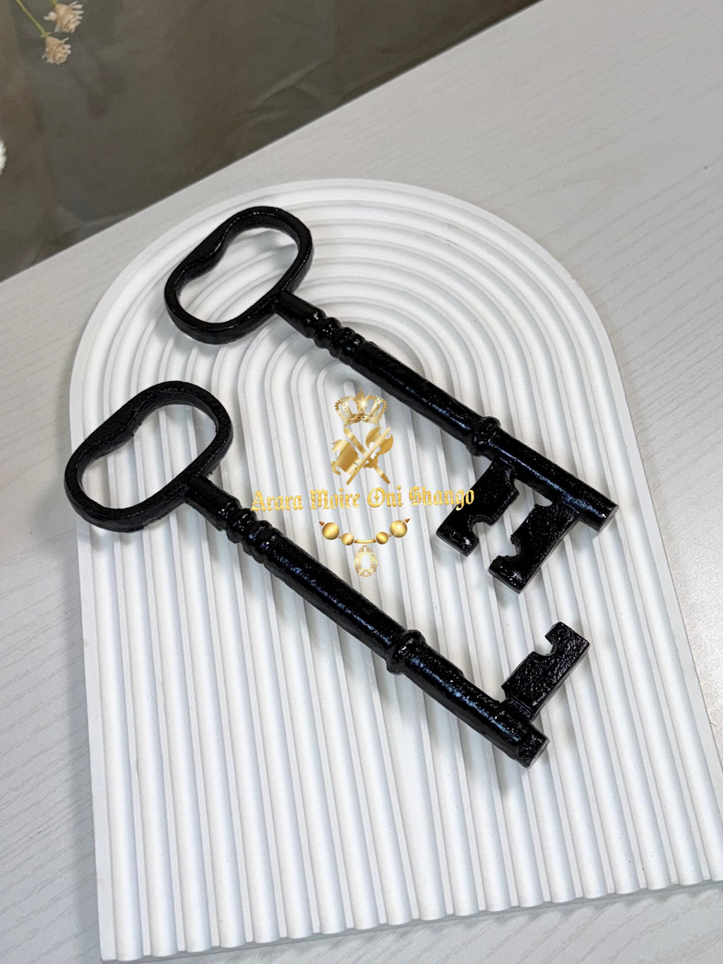 Llave hembra y llave Macho. Santería, Palo Monte. 2 piezas