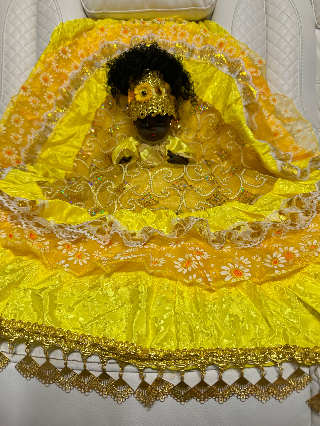 Muñeca espiritual 15” pulgadas. Vestido 25” pulgadas de largo