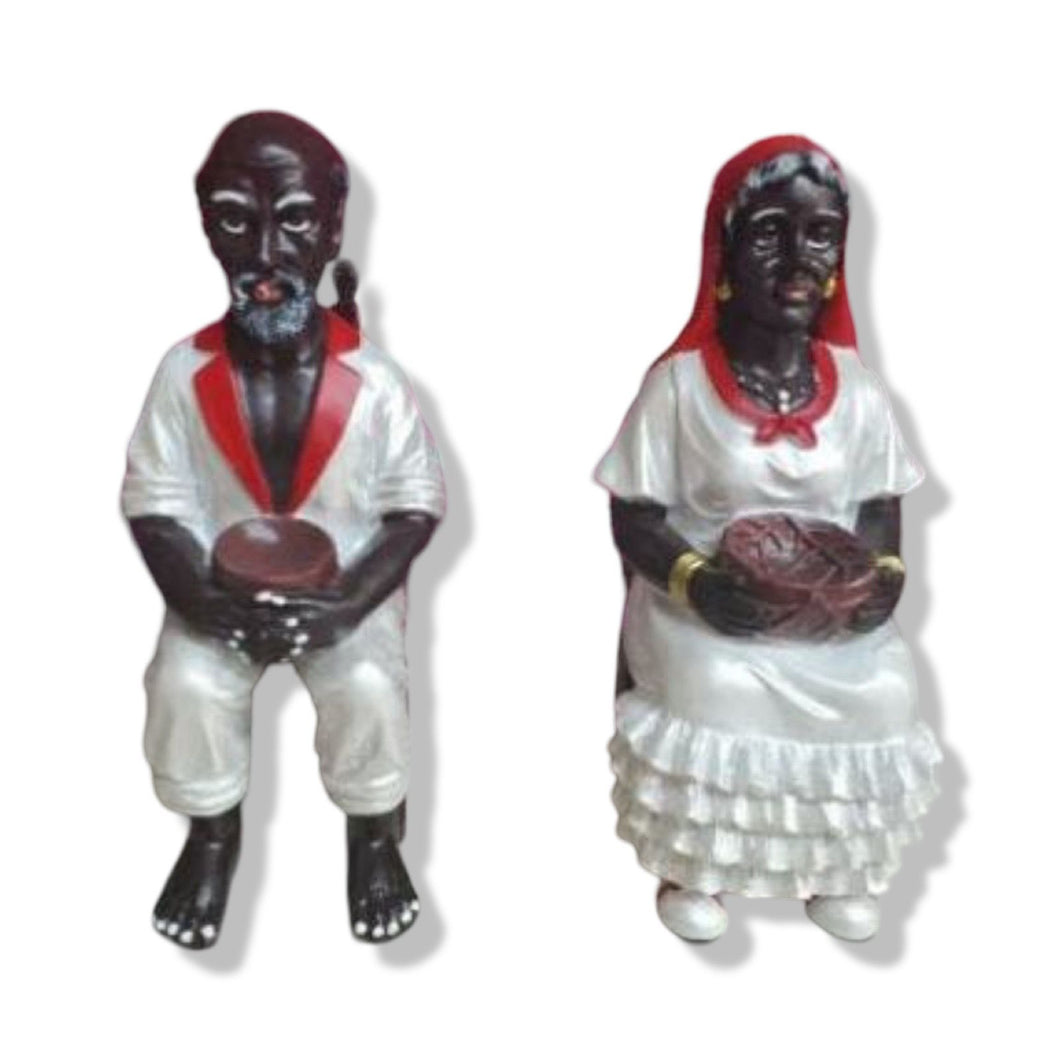 Pareja de negritos, Francisco 7 Rayos y Francisca 7 sayas. Eggun Santeria, espiritismo